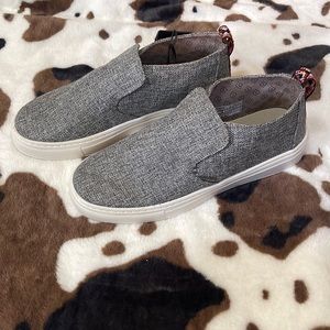 Women’s Size 10 | Hey Dude Shoes | Peyton Linen Grey Black | NWT
